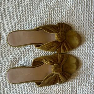 Loeffler Randall Mustard Bow Mules